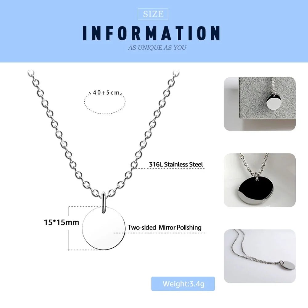 Disc Pendant Necklace - ThriveAuraOutlet