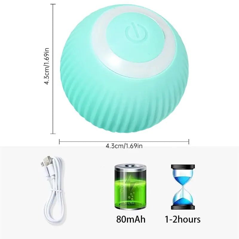 Electric Dog Toys Smart Puppy Ball Toys For Cat Small Dogs Funny Auto Rolling Ball Self - moving Puppy Games Toys Pet Accessories - ThriveAuraOutlet