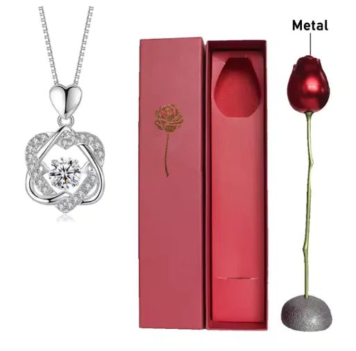 Elegant Rose Gold Smart Heart Necklace - ThriveAuraOutlet