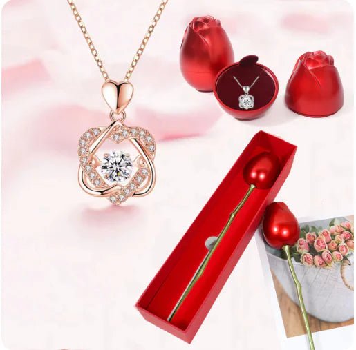 Elegant Rose Gold Smart Heart Necklace - ThriveAuraOutlet