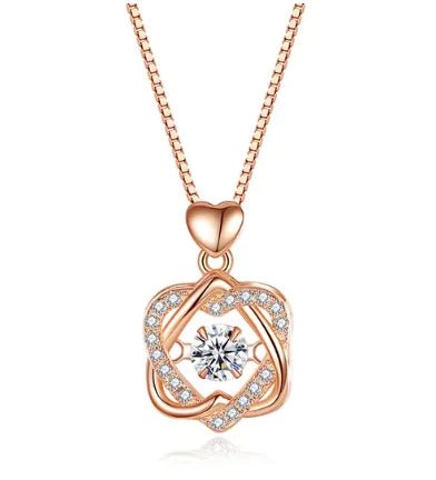 Elegant Rose Gold Smart Heart Necklace - ThriveAuraOutlet