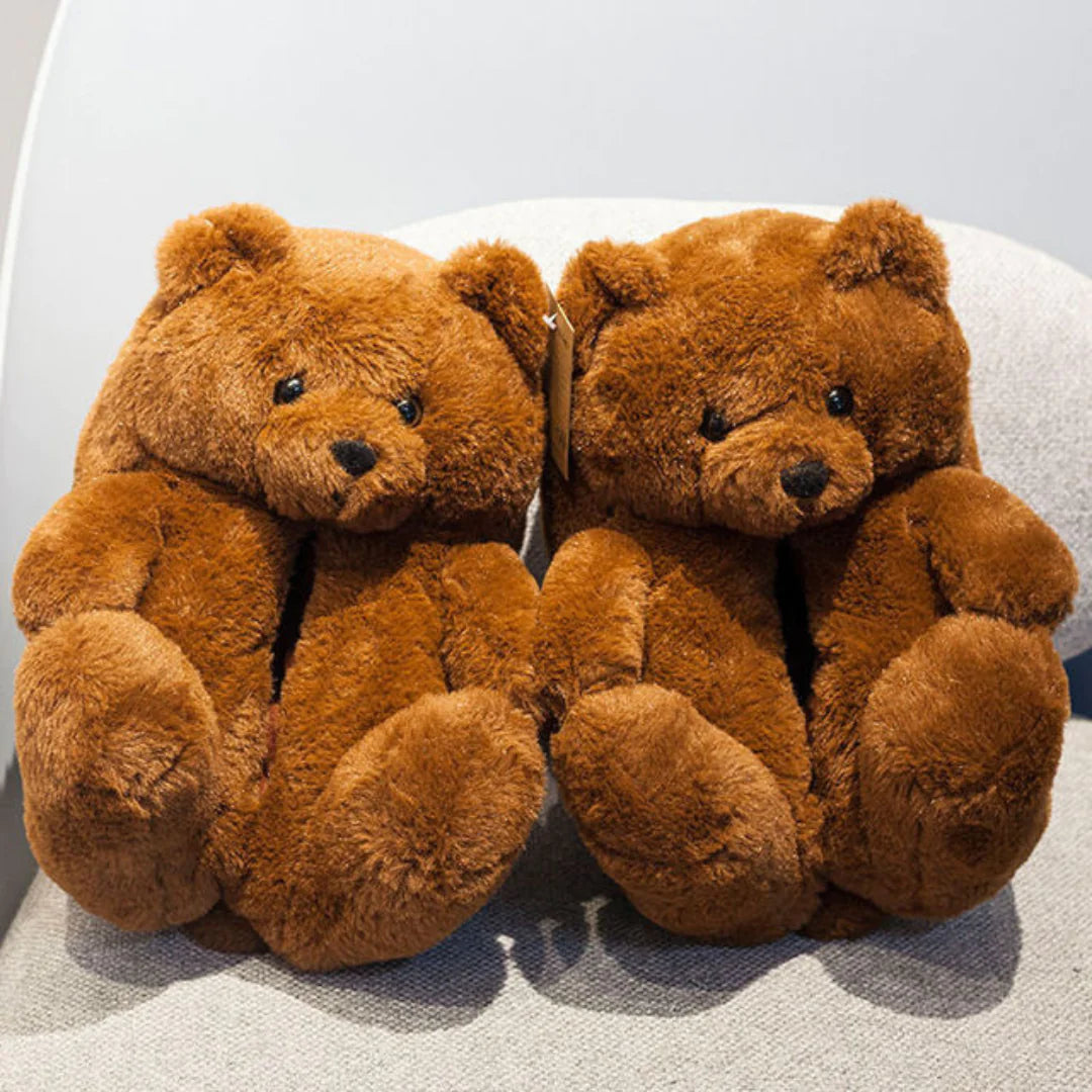Cute Colorful Teddy Slippers - ThriveAuraOutlet